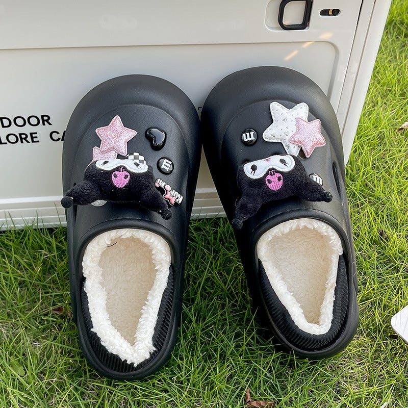 New Winter Cotton Slippers Fleece-Lined Thick Moon Shoes Soft Bottom Non-Slip Home Slippers Winter Can Be Worn 2024 - Image 4